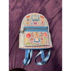Loungefly Disney Alice in Wonderland Floral Folk Art Mini Backpack (Flaws)
